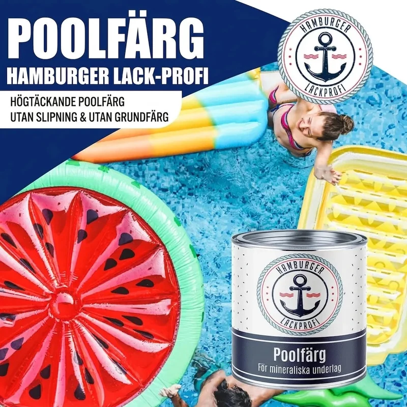 Schwimmbeckenfarbe Taubenblau RAL 5014 - hochdeckende Poolfarbe - Hamburger Lack-Profi