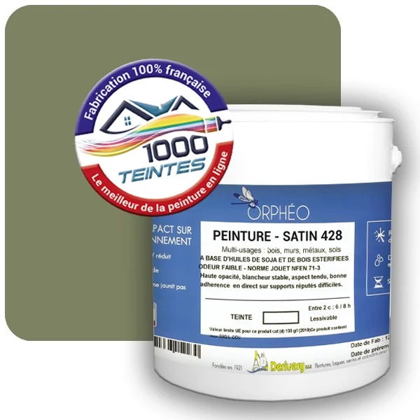 Peinture Anticorrosion Natura Orphéo® Les Verts (Mille Teintes E10-38) Intérieur/Extérieur SATIN