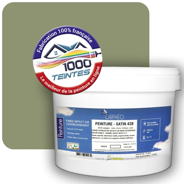 Peinture Anticorrosion Natura Orphéo® Les Verts (Mille Teintes E10-18) Intérieur/Extérieur SATIN