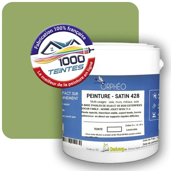 Peinture Anticorrosion Natura Orphéo® Les Verts (Mille Teintes E10-8) Intérieur/Extérieur SATIN