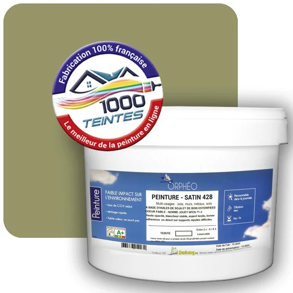 Peinture Anticorrosion Natura Orphéo® Les Verts (Mille Teintes E9-53) Intérieur/Extérieur SATIN
