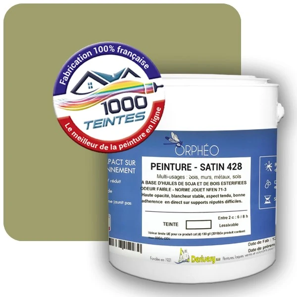 Peinture Anticorrosion Natura Orphéo® Les Verts (Mille Teintes E9-49) Intérieur/Extérieur SATIN