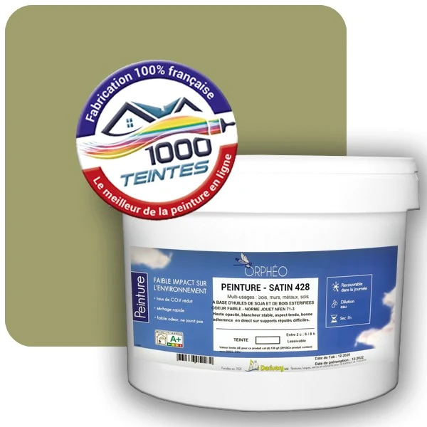 Peinture Anticorrosion Natura Orphéo® Les Verts (Mille Teintes E9-49) Intérieur/Extérieur SATIN