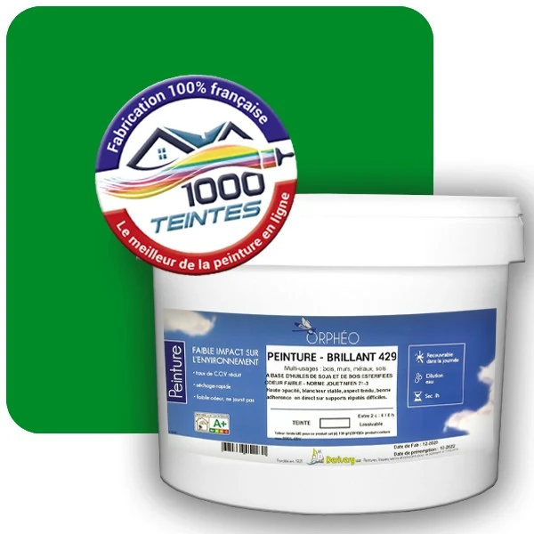 Peinture Anticorrosion Natura Orphéo® Vert Pur (RAL Classic 6037) Intérieur/Extérieur BRILLANT