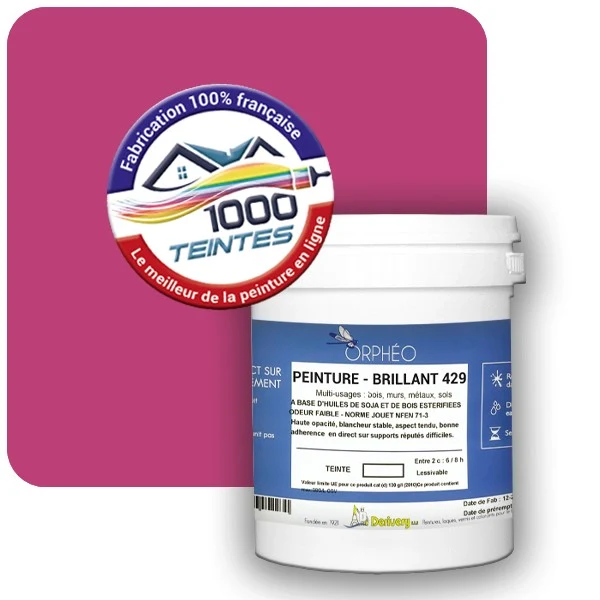 Peinture Anticorrosion Natura Orphéo® Telemagenta (RAL Classic 4010) Intérieur/Extérieur BRILLANT
