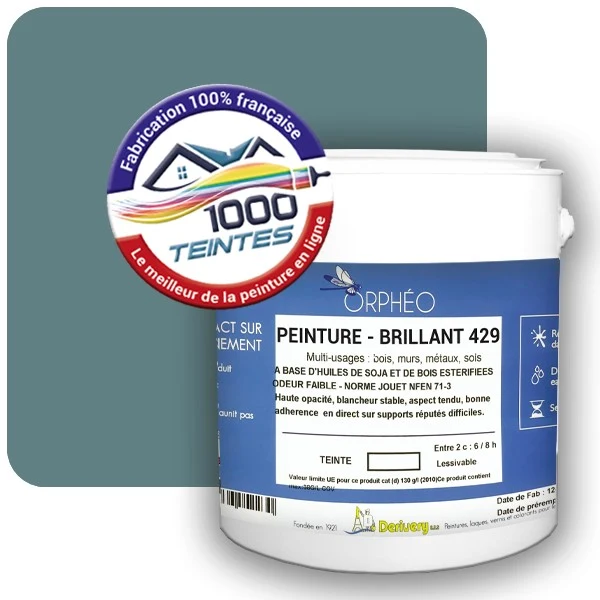 Peinture Anticorrosion Natura Orphéo® Les Bleus pleins (Mille Teintes E25-76) Intérieur/Extérieur BRILLANT