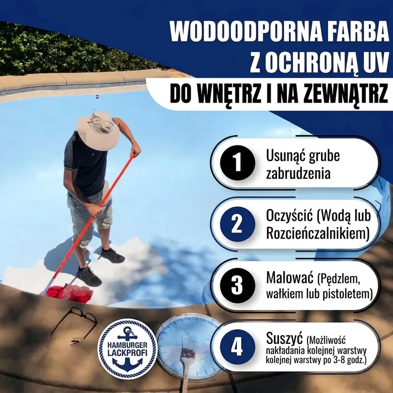 Schwimmbeckenfarbe Graubeige RAL 1019 - hochdeckende Poolfarbe - Hamburger Lack-Profi