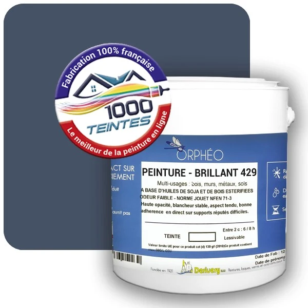 Peinture Anticorrosion Natura Orphéo® Les Bleus pleins (Mille Teintes E25-64) Intérieur/Extérieur BRILLANT
