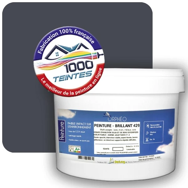 Peinture Anticorrosion Natura Orphéo® Les Bleus pleins (Mille Teintes E25-55) Intérieur/Extérieur BRILLANT