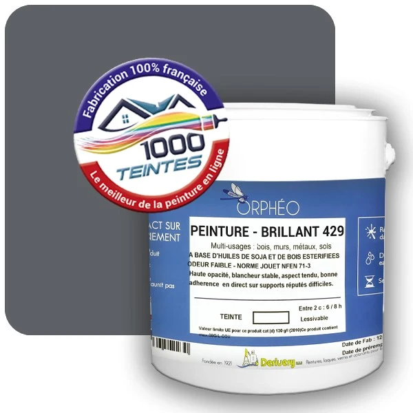 Peinture Anticorrosion Natura Orphéo® Les Bleus pleins (Mille Teintes E25-52) Intérieur/Extérieur BRILLANT