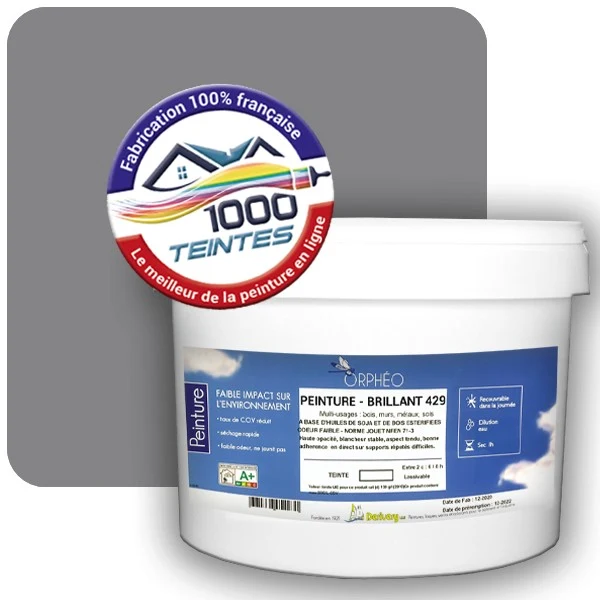 Peinture Anticorrosion Natura Orphéo® Les Bleus pleins (Mille Teintes E25-47) Intérieur/Extérieur BRILLANT