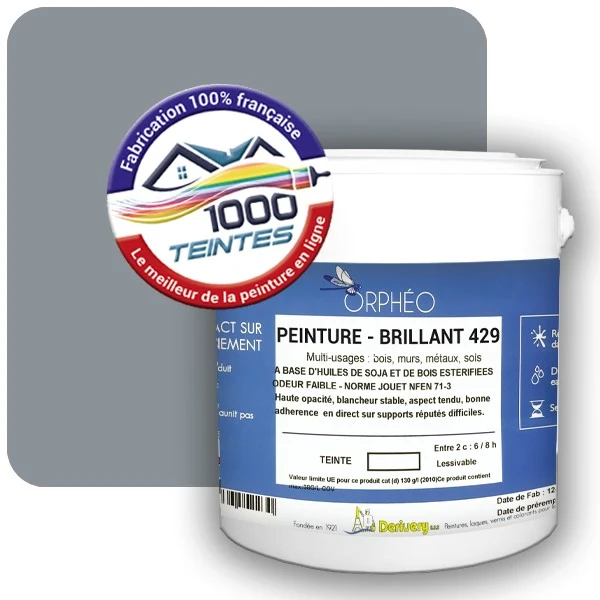 Peinture Anticorrosion Natura Orphéo® Les Bleus pleins (Mille Teintes E25-46) Intérieur/Extérieur BRILLANT