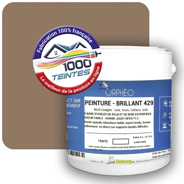 Peinture Anticorrosion Natura Orphéo® Les Bruns pleins (Mille Teintes E25-38) Intérieur/Extérieur BRILLANT