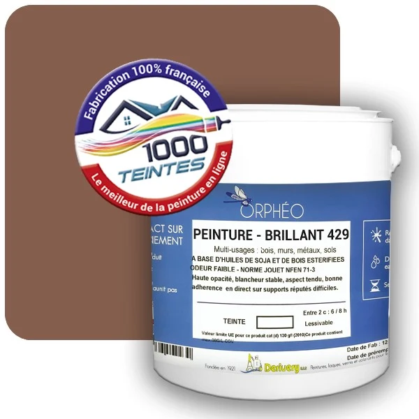 Peinture Anticorrosion Natura Orphéo® Les Bruns pleins (Mille Teintes E25-33) Intérieur/Extérieur BRILLANT
