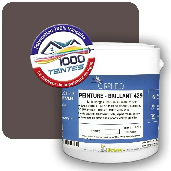 Peinture Anticorrosion Natura Orphéo® Les Bruns pleins (Mille Teintes E25-29) Intérieur/Extérieur BRILLANT