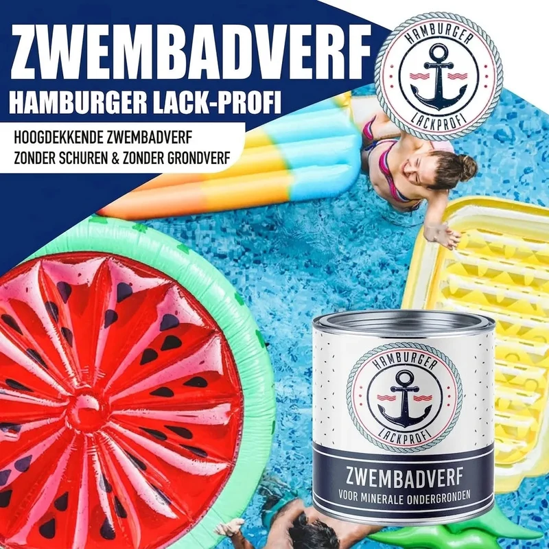 Schwimmbeckenfarbe Goldgelb RAL 1004 - hochdeckende Poolfarbe - Hamburger Lack-Profi