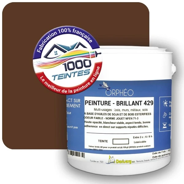 Peinture Anticorrosion Natura Orphéo® Brun Noisette (RAL Classic 8011) Intérieur/Extérieur BRILLANT