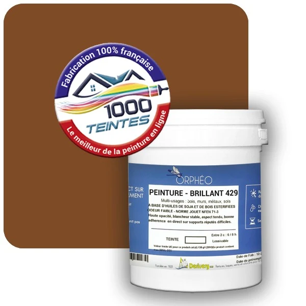 Peinture Anticorrosion Natura Orphéo® Brun Argile (RAL Classic 8003) Intérieur/Extérieur BRILLANT