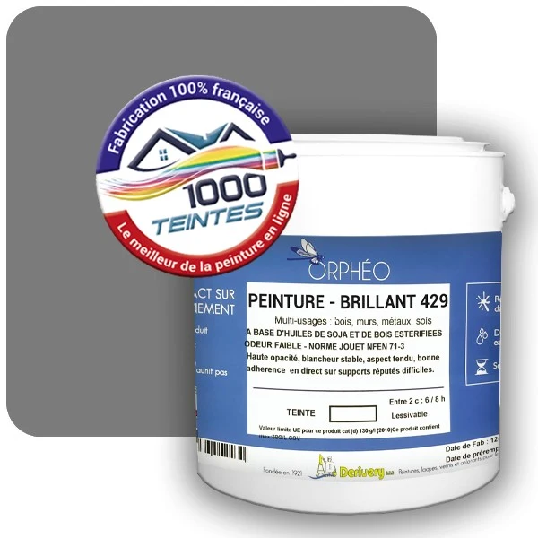 Peinture Anticorrosion Natura Orphéo® Gris Poussière (RAL Classic 7037) Intérieur/Extérieur BRILLANT
