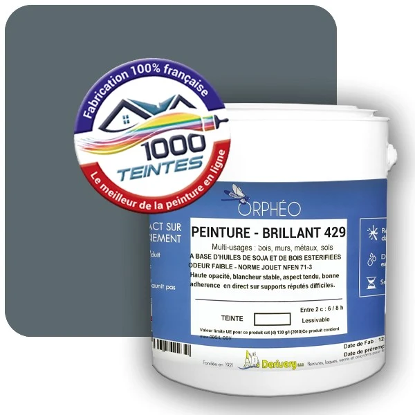 Peinture Anticorrosion Natura Orphéo® Gris Bleu (RAL Classic 7031) Intérieur/Extérieur BRILLANT