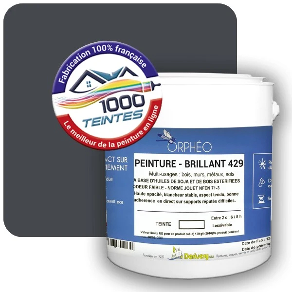 Peinture Anticorrosion Natura Orphéo® Gris Graphite (RAL Classic 7024) Intérieur/Extérieur BRILLANT