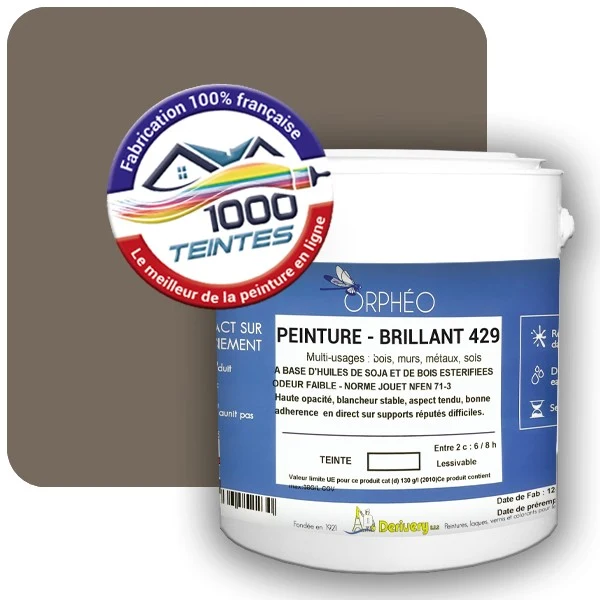 Peinture Anticorrosion Natura Orphéo® Gris Beige (RAL Classic 7006) Intérieur/Extérieur BRILLANT