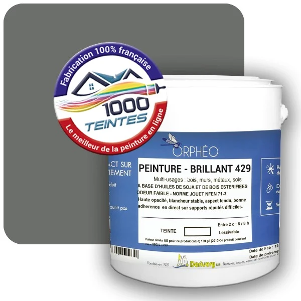 Peinture Anticorrosion Natura Orphéo® Gris Souris (RAL Classic 7005) Intérieur/Extérieur BRILLANT
