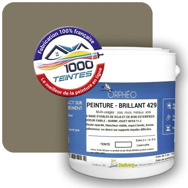 Peinture Anticorrosion Natura Orphéo® Gris Olive (RAL Classic 7002) Intérieur/Extérieur BRILLANT