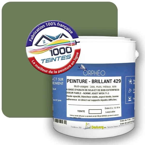 Peinture Anticorrosion Natura Orphéo® Vert Réséda (RAL Classic 6011) Intérieur/Extérieur BRILLANT