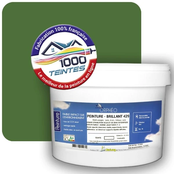 Peinture Anticorrosion Natura Orphéo® Vert Herbe (RAL Classic 6010) Intérieur/Extérieur BRILLANT