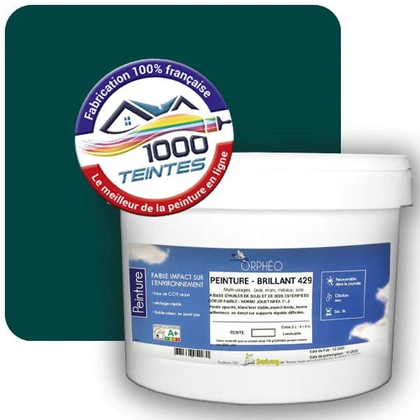 Peinture Anticorrosion Natura Orphéo® Vert Bleu (RAL Classic 6004) Intérieur/Extérieur BRILLANT