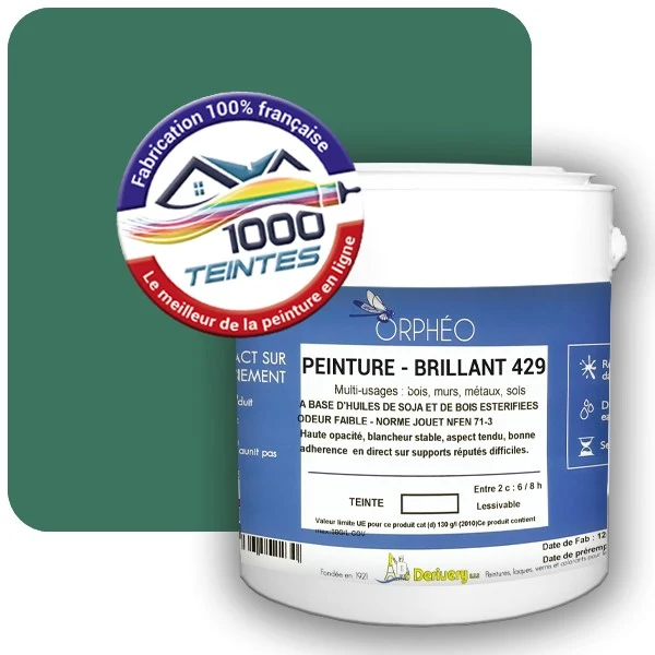Peinture Anticorrosion Natura Orphéo® Vert Patine (RAL Classic 6000) Intérieur/Extérieur BRILLANT
