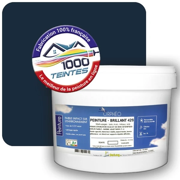Peinture Anticorrosion Natura Orphéo® Bleu Acier (RAL Classic 5011) Intérieur/Extérieur BRILLANT