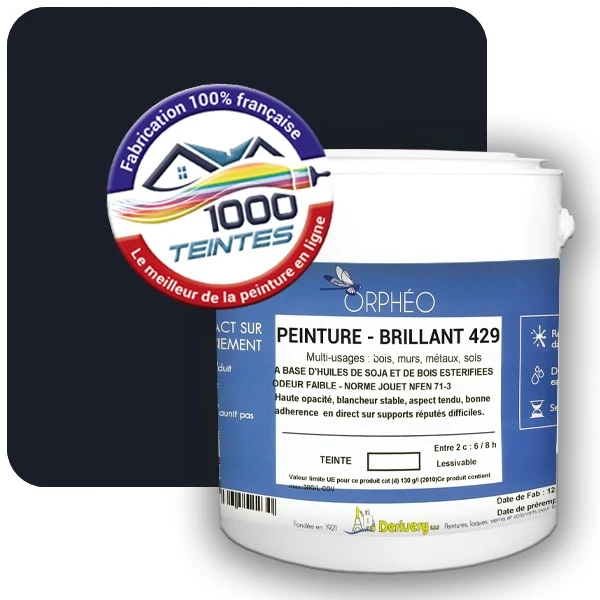 Peinture Anticorrosion Natura Orphéo® Bleu Noir (RAL Classic 5004) Intérieur/Extérieur BRILLANT