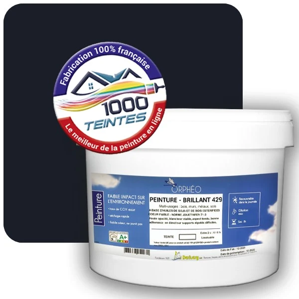 Peinture Anticorrosion Natura Orphéo® Bleu Noir (RAL Classic 5004) Intérieur/Extérieur BRILLANT