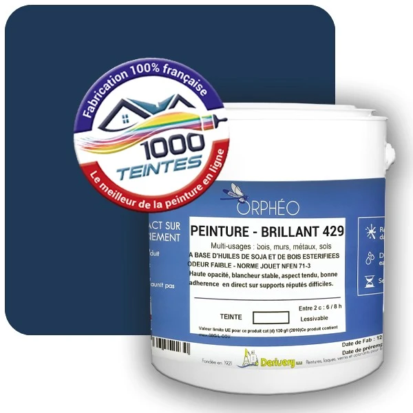 Peinture Anticorrosion Natura Orphéo® Bleu Saphir (RAL Classic 5003) Intérieur/Extérieur BRILLANT
