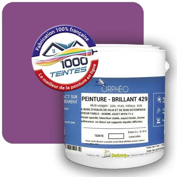 Peinture Anticorrosion Natura Orphéo® Violet de Sécurité (RAL Classic 4008) Intérieur/Extérieur BRILLANT