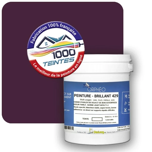 Peinture Anticorrosion Natura Orphéo® Violet Pourpre (RAL Classic 4007) Intérieur/Extérieur BRILLANT