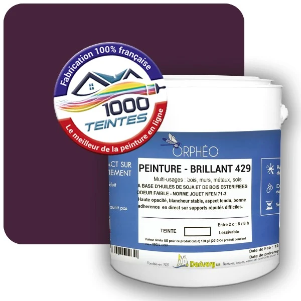 Peinture Anticorrosion Natura Orphéo® Violet Pourpre (RAL Classic 4007) Intérieur/Extérieur BRILLANT