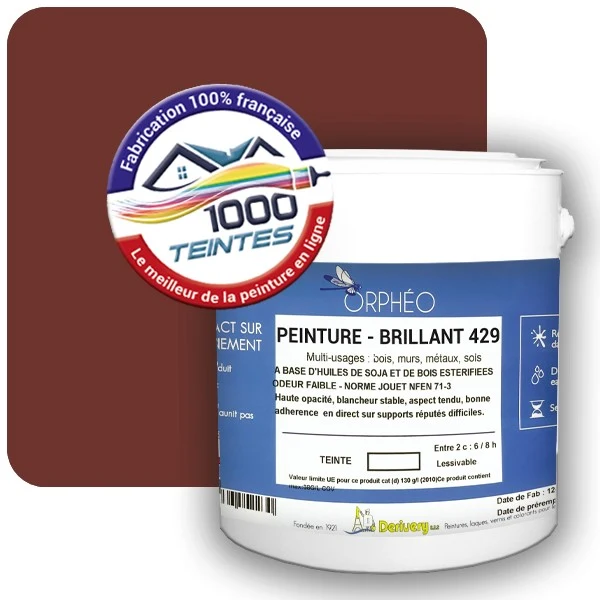 Peinture Anticorrosion Natura Orphéo® Rouge Oxyde (RAL Classic 3009) Intérieur/Extérieur BRILLANT