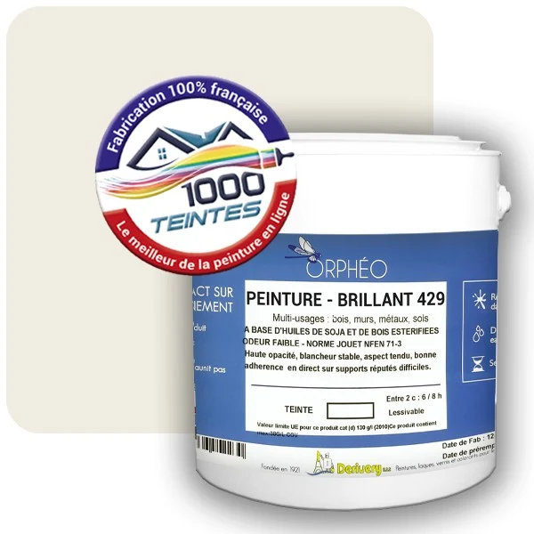 Peinture Anticorrosion Natura Orphéo® Blanc Pur (RAL Classic 9010) Intérieur/Extérieur BRILLANT