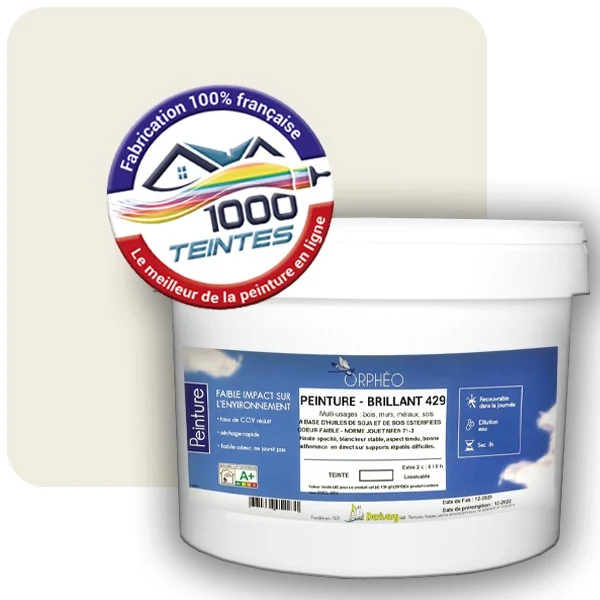 Peinture Anticorrosion Natura Orphéo® Blanc Pur (RAL Classic 9010) Intérieur/Extérieur BRILLANT