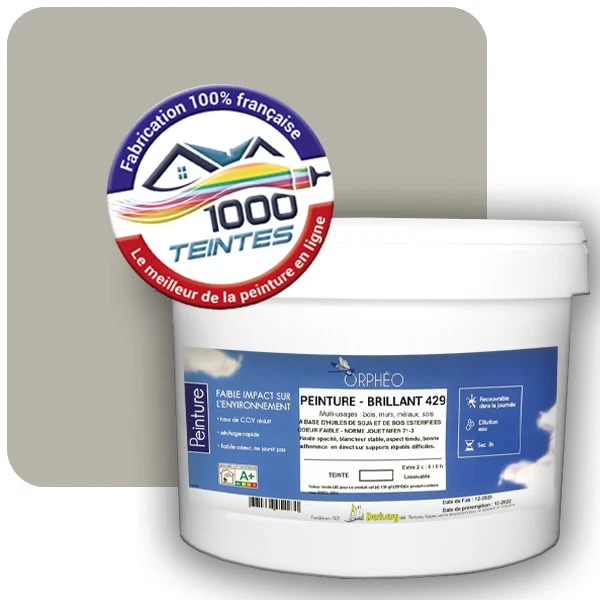Peinture Anticorrosion Natura Orphéo® Gris Soie (RAL Classic 7044) Intérieur/Extérieur BRILLANT