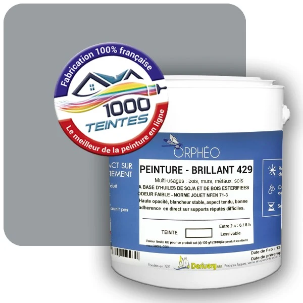 Peinture Anticorrosion Natura Orphéo® Gris Fenêtre (RAL Classic 7040) Intérieur/Extérieur BRILLANT