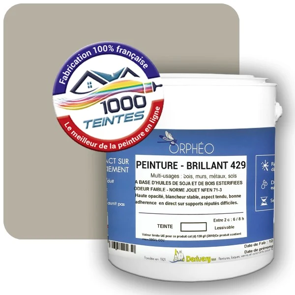 Peinture Anticorrosion Natura Orphéo® Gris Silex (RAL Classic 7032) Intérieur/Extérieur BRILLANT