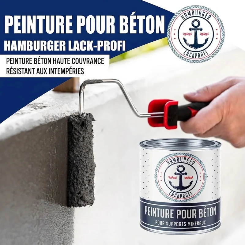 Betonfarbe Lachsrot RAL 3022 - hochdeckende Fassadenfarbe - Hamburger Lack-Profi