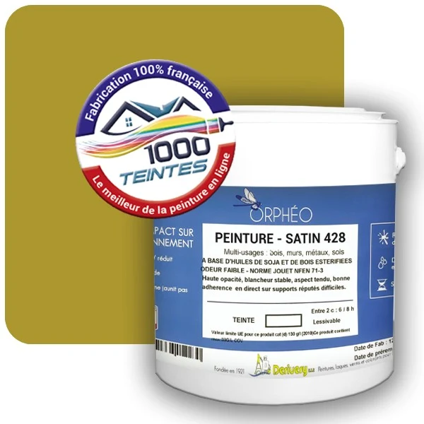 Peinture Anticorrosion Natura Orphéo® Les Jaunes (Mille Teintes E8-45) Intérieur/Extérieur SATIN