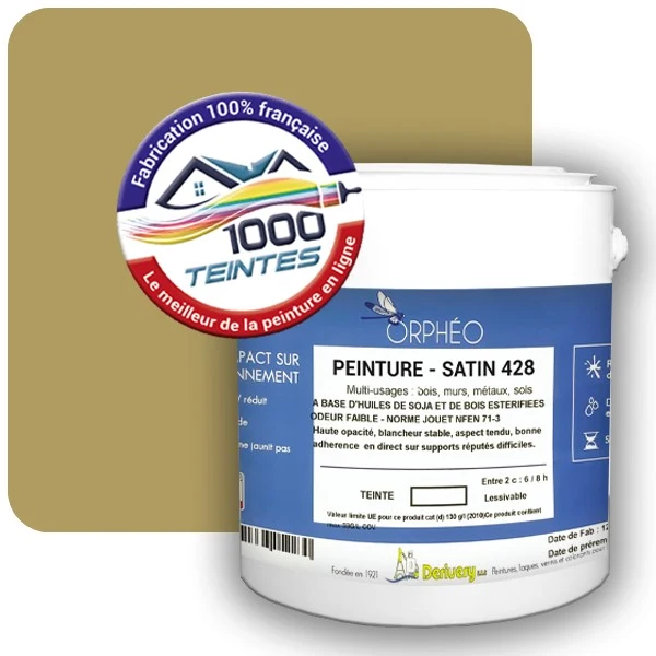 Peinture Anticorrosion Natura Orphéo® Les Jaunes (Mille Teintes E8-34) Intérieur/Extérieur SATIN