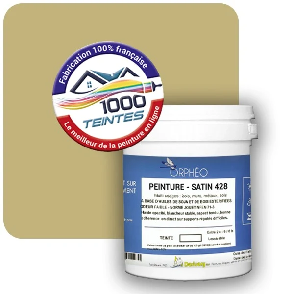 Peinture Anticorrosion Natura Orphéo® Les Jaunes (Mille Teintes E8-33) Intérieur/Extérieur SATIN