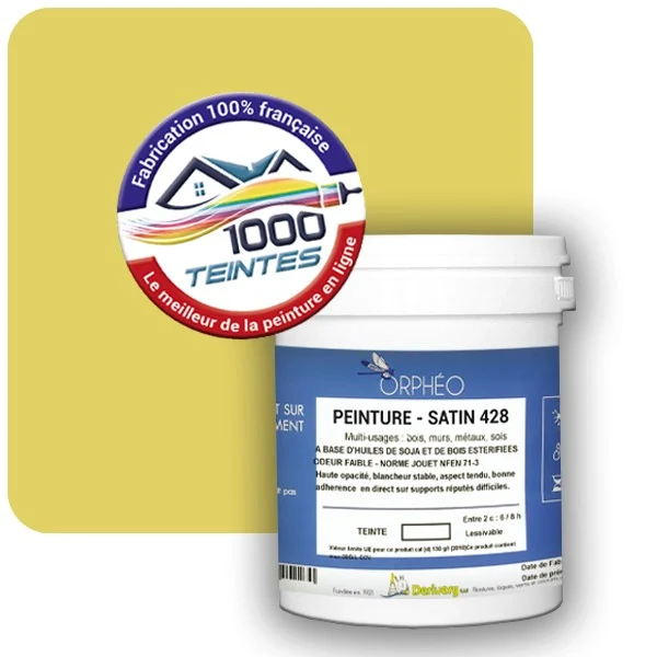 Peinture Anticorrosion Natura Orphéo® Les Jaunes (Mille Teintes E8-24) Intérieur/Extérieur SATIN